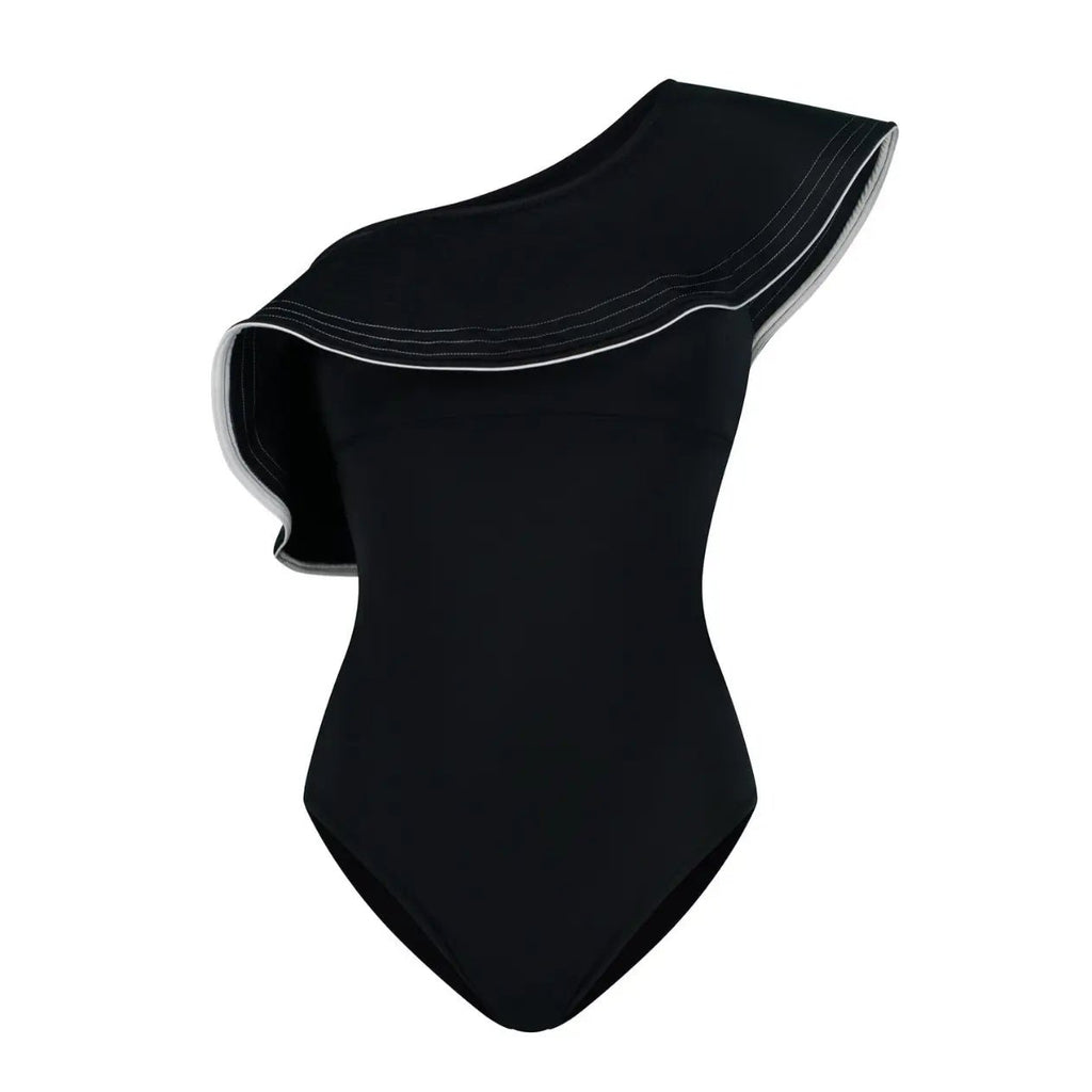 ALENA BLACK ONE - SHOULDER SWIMSUIT - BILEYA COUTURE
