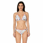 BILEYA COUTURE AMAYA COUTURE JARDIN luxury floral bikini with halterneck design and artisanal details