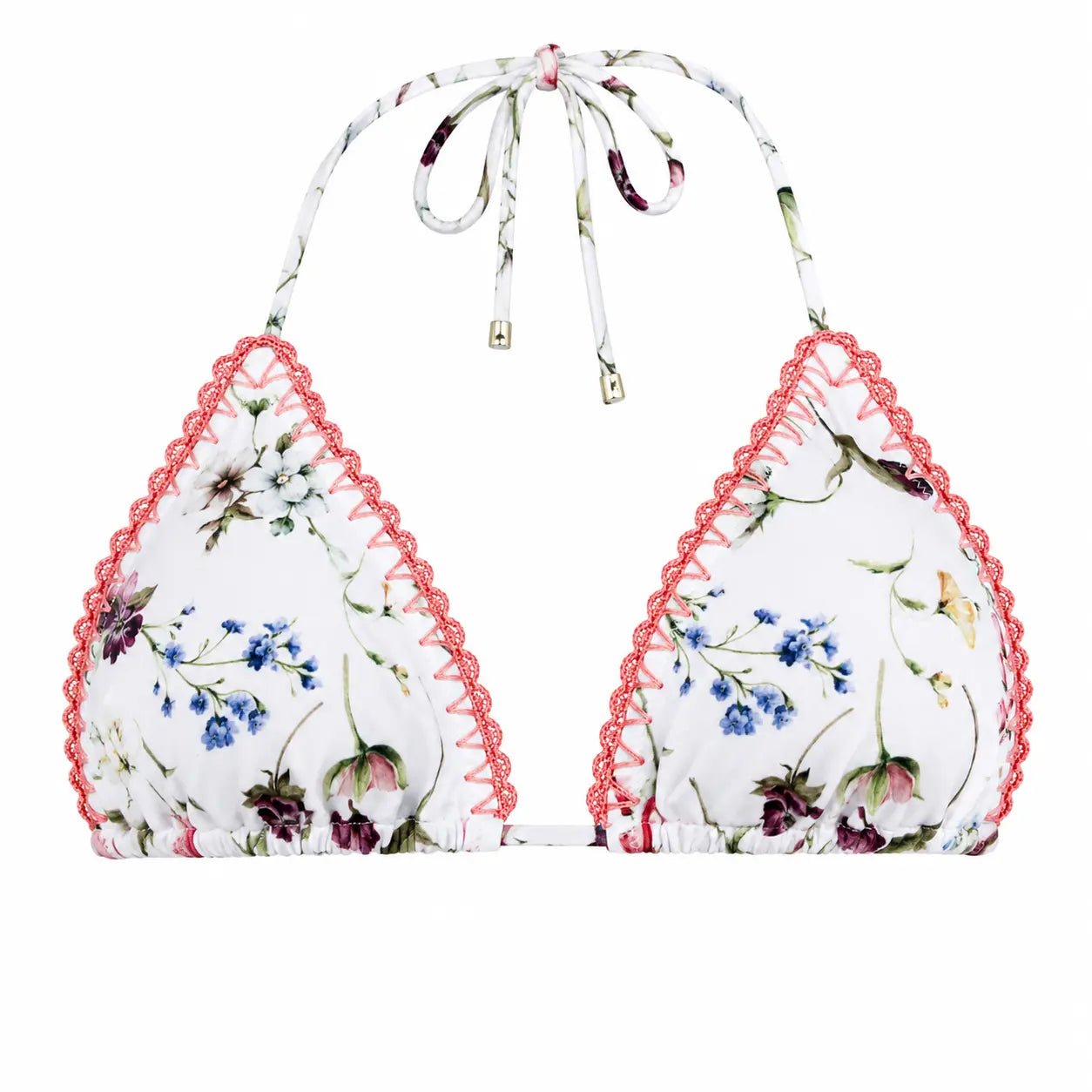 BILEYA COUTURE floral print detail highlighting premium Italian fabric and designer swimwear style