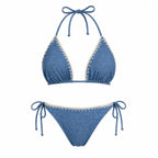 AMAYA COUTURE luxury bikini by BILEYA COUTURE – denim-inspired designer swimwear with boutique couture details