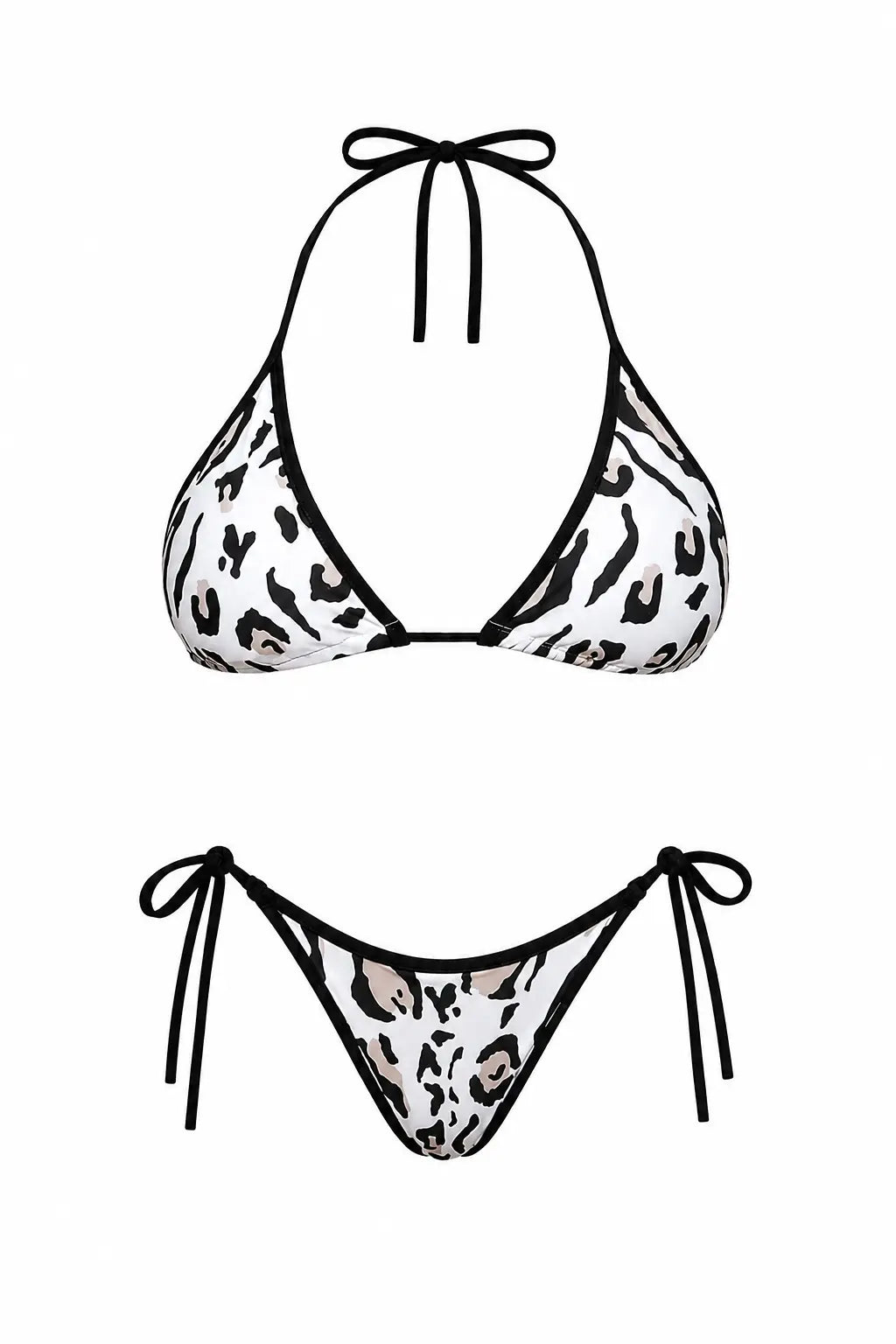 LULU LEOPARD WHITE BIKINI SET