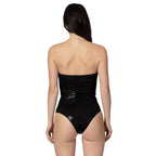 BLACK DREAM back view by BILEYA COUTURE – designer black one-piece swimsuit with sleek silhouette and luxury beachwear
