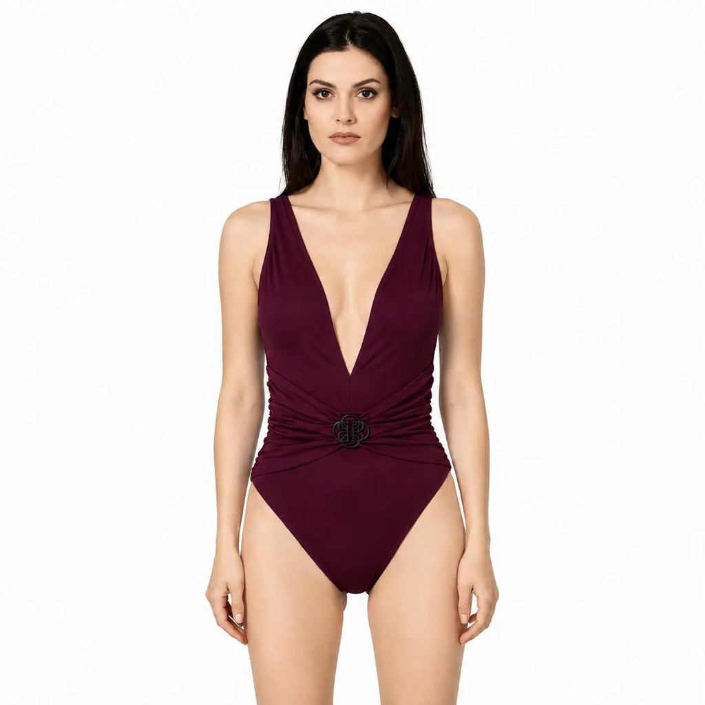 DONNA BURGUNDY ONE PIECE SWIMSUIT - BILEYA COUTURE