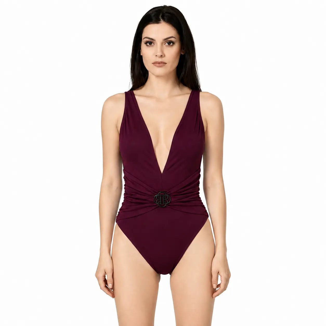 DONNA BURGUNDY ONE PIECE SWIMSUIT - BILEYA COUTURE