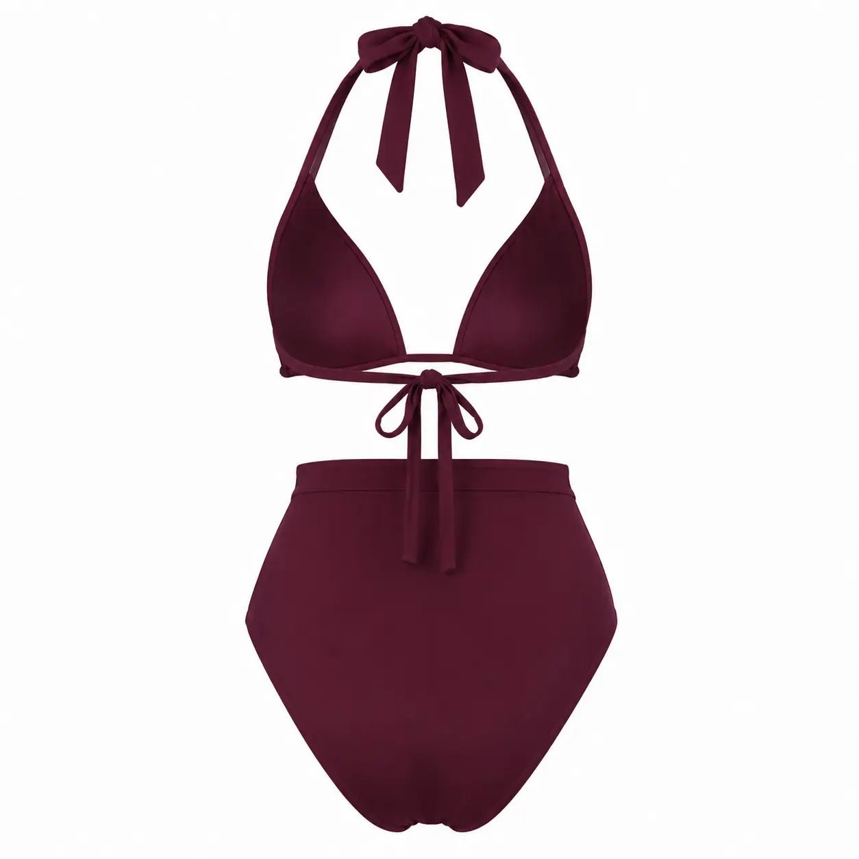 DONNA BURGUNDY TWO PIECES SWIMSUIT - BILEYA COUTURE