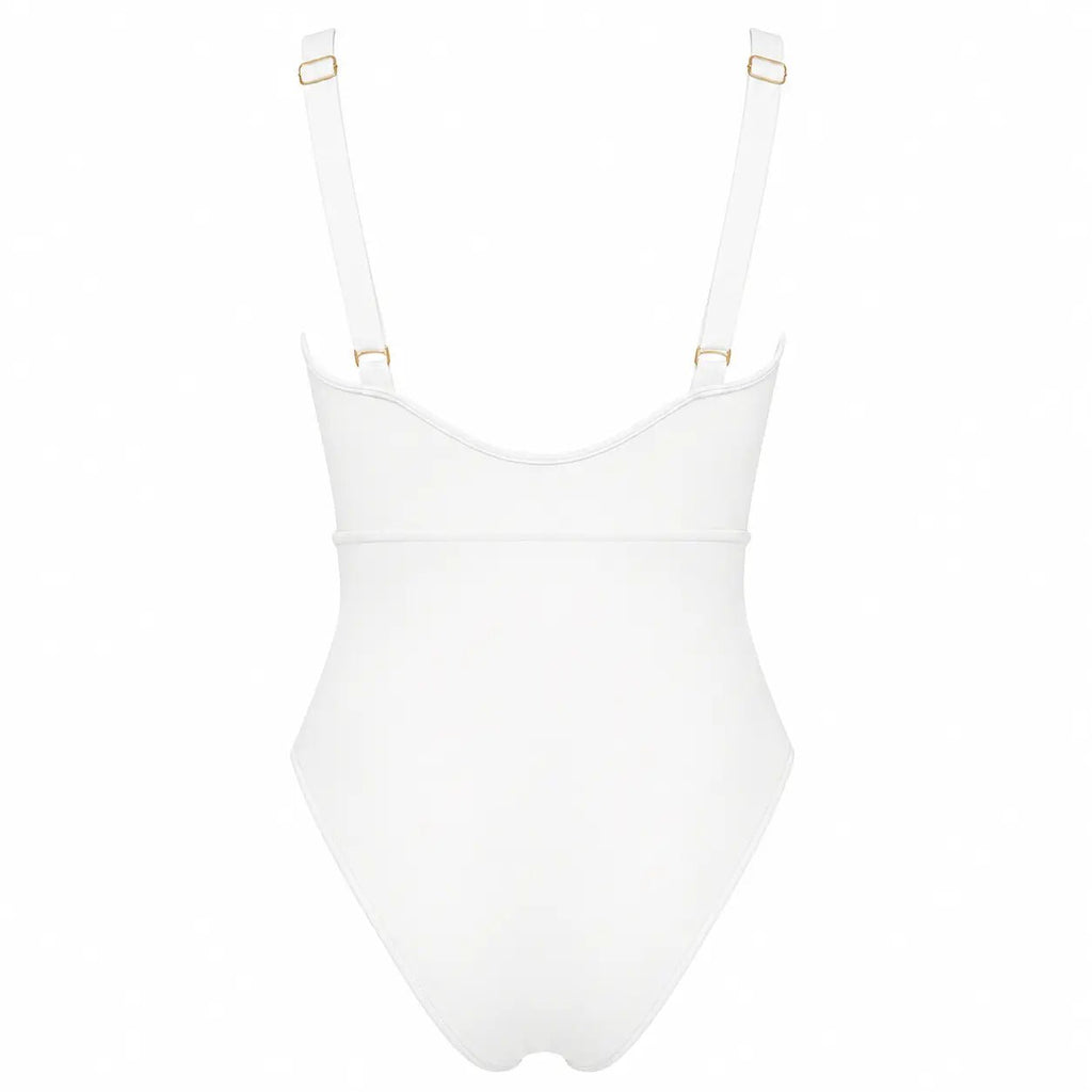DONNA WHITE ONE PIECE SWIMSUIT - BILEYA COUTURE