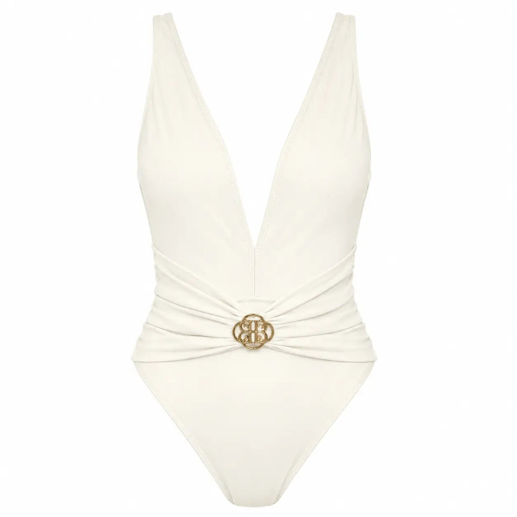 DONNA WHITE ONE PIECE SWIMSUIT - BILEYA COUTURE
