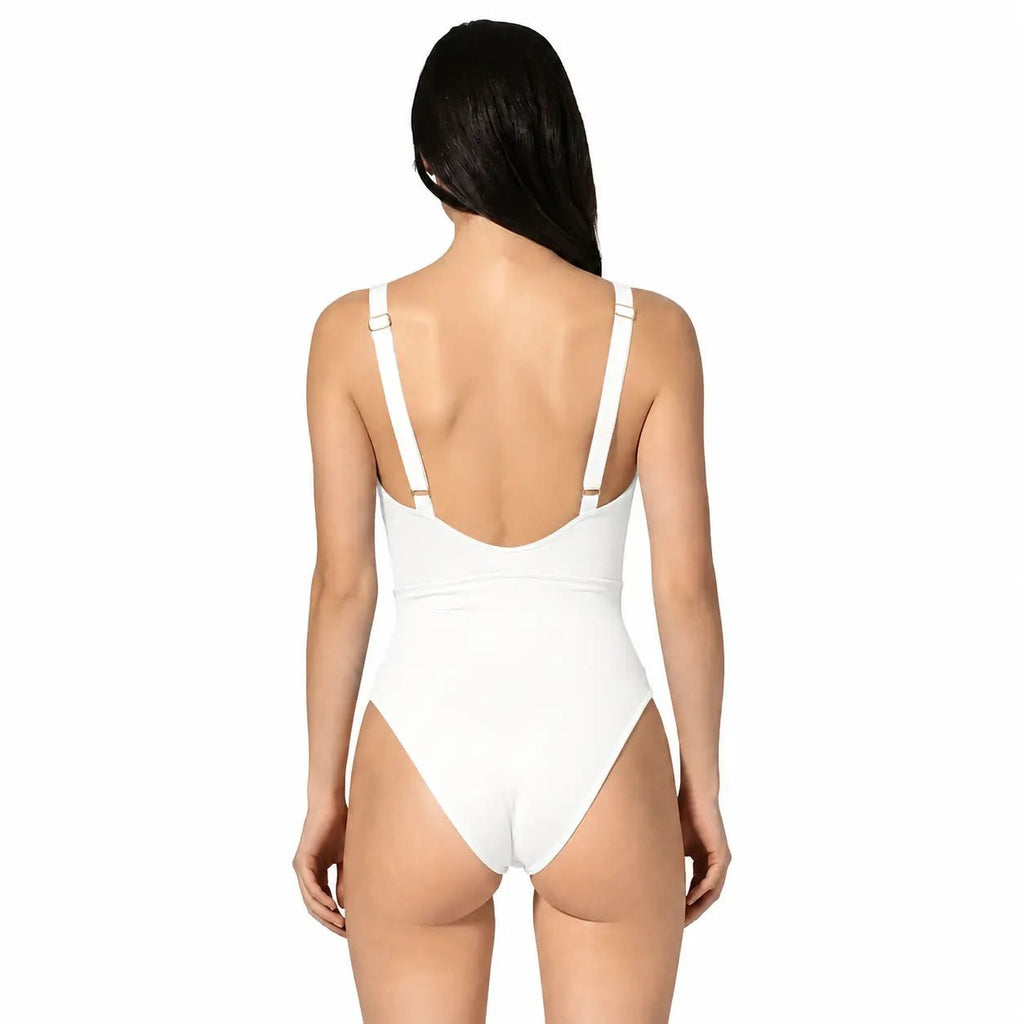 DONNA WHITE ONE PIECE SWIMSUIT - BILEYA COUTURE