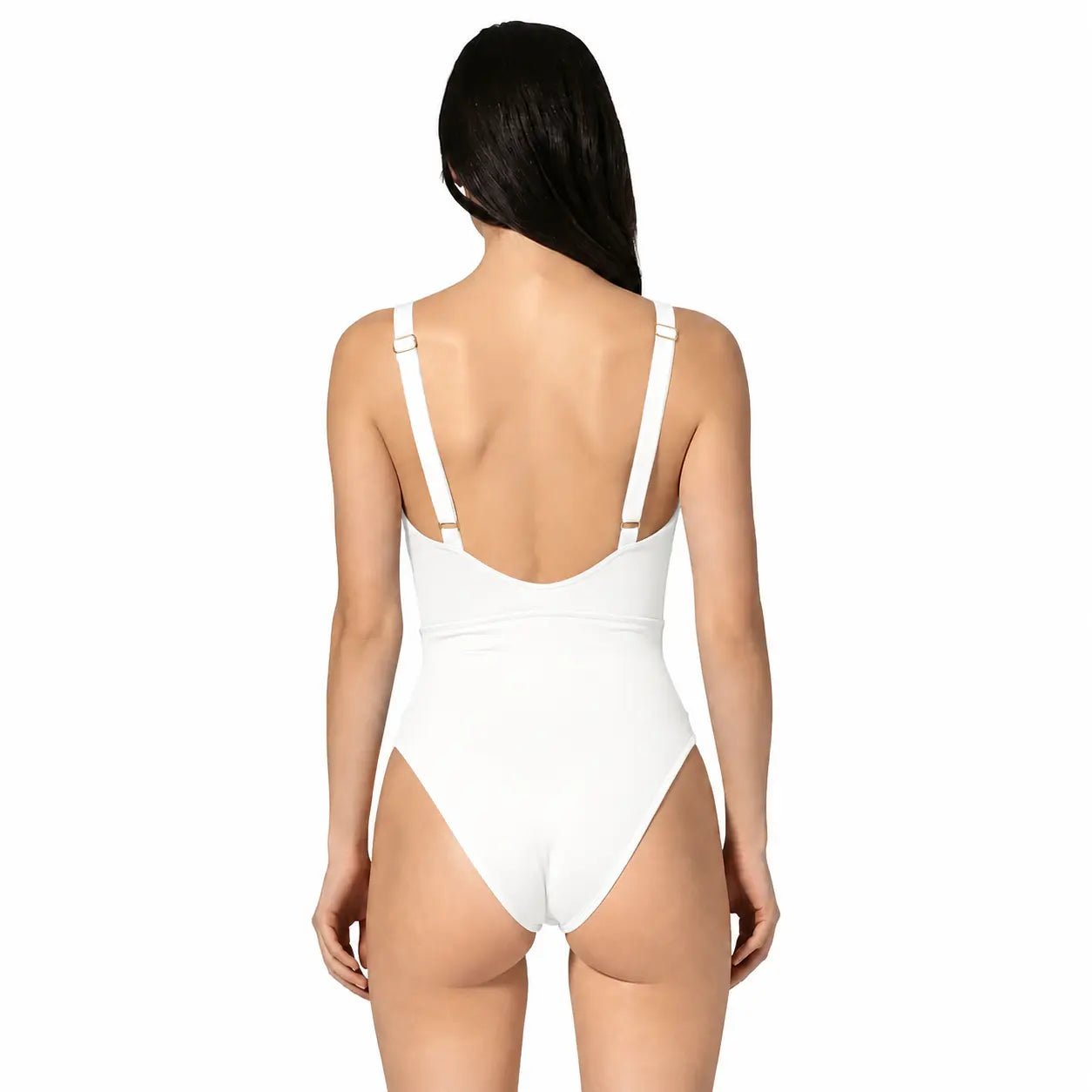 DONNA WHITE ONE PIECE SWIMSUIT - BILEYA COUTURE