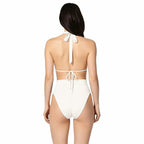 DONNA WHITE back view by BILEYA COUTURE – high-end white two-piece swimsuit with luxury beachwear elegance