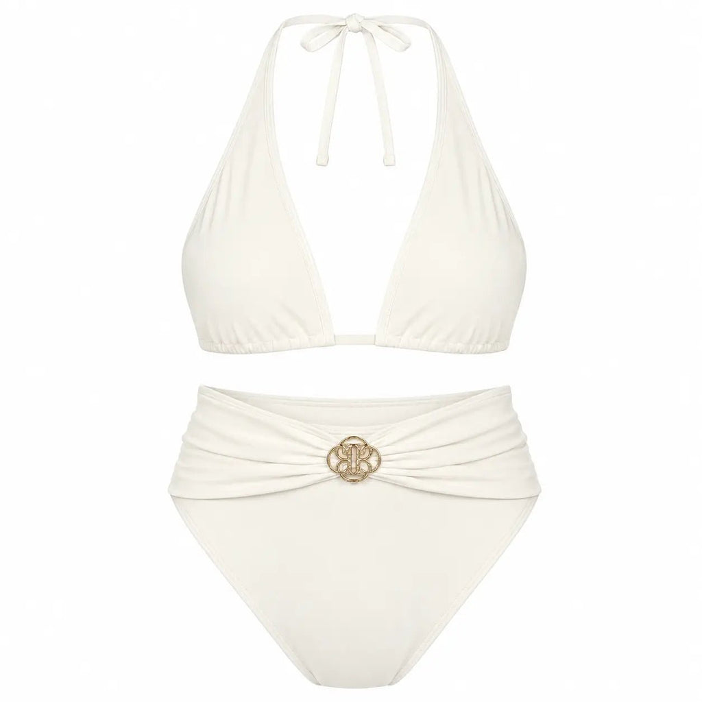 DONNA WHITE TWO PIECES SWIMSUIT - BILEYA COUTURE
