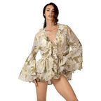 FLEUR DE LUMIÈRE boutique tunic by BILEYA COUTURE – floral chiffon silk tunic with peonies and feminine silhouette