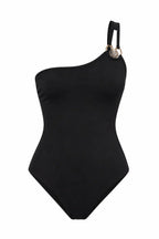 LORA BLACK ONE-SHOULDER SWIMSUIT - BILEYA COUTURE