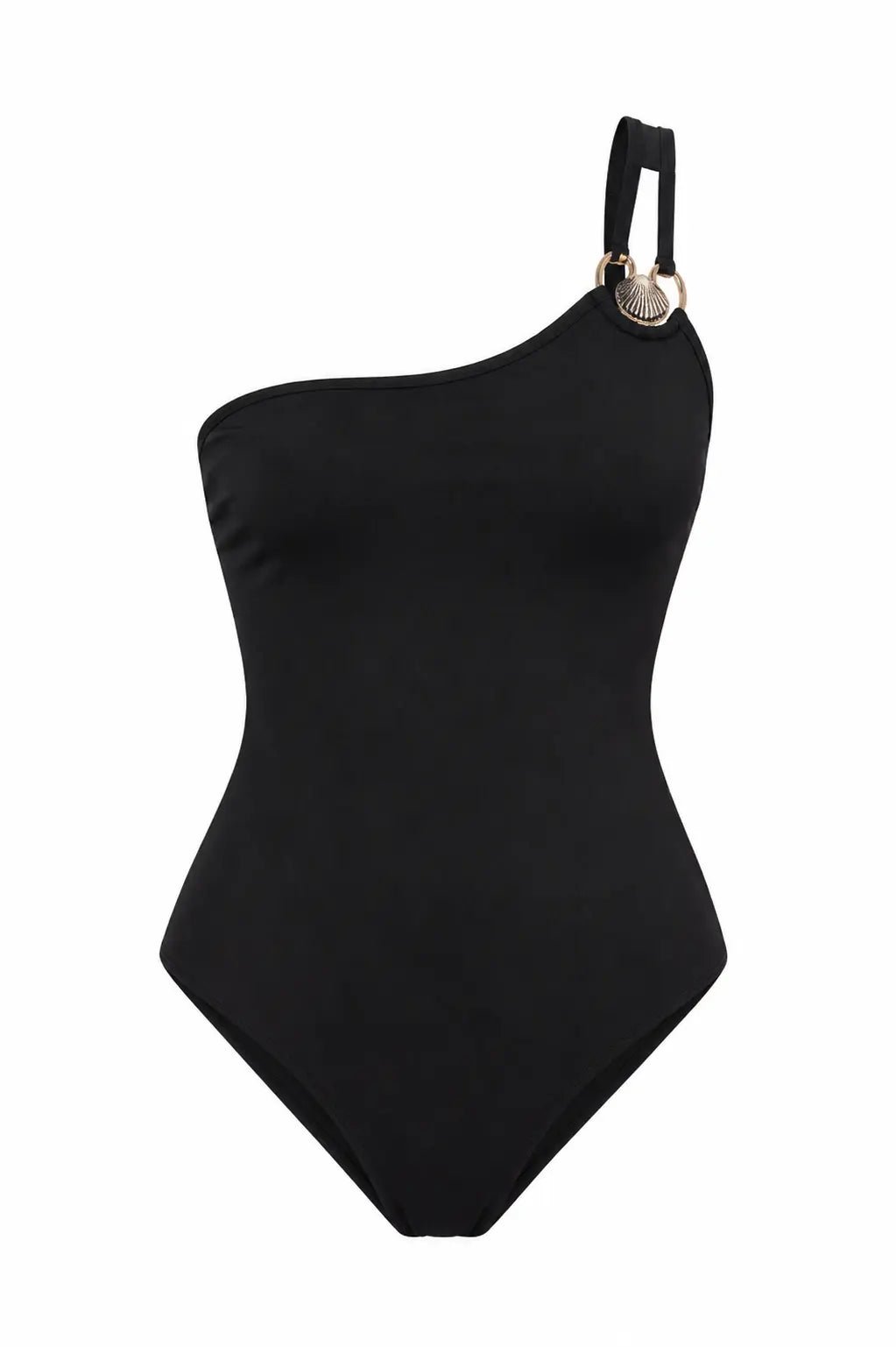 LORA BLACK ONE-SHOULDER SWIMSUIT - BILEYA COUTURE
