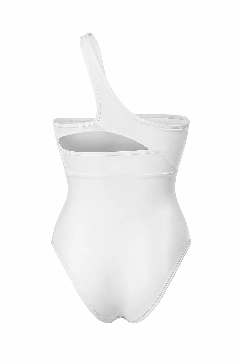 LORA WHITE ONE-SHOULDER SWIMSUIT - BILEYA COUTURE