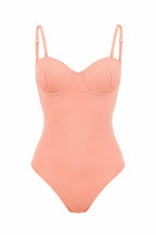 LORENA PINK STRUCTURED ONE PIECE SWIMSUIT - BILEYA COUTURE