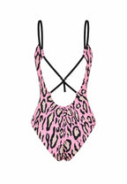 LULU LEOPARD PINK ONE PIECE SWIMSUIT - BILEYA COUTURE
