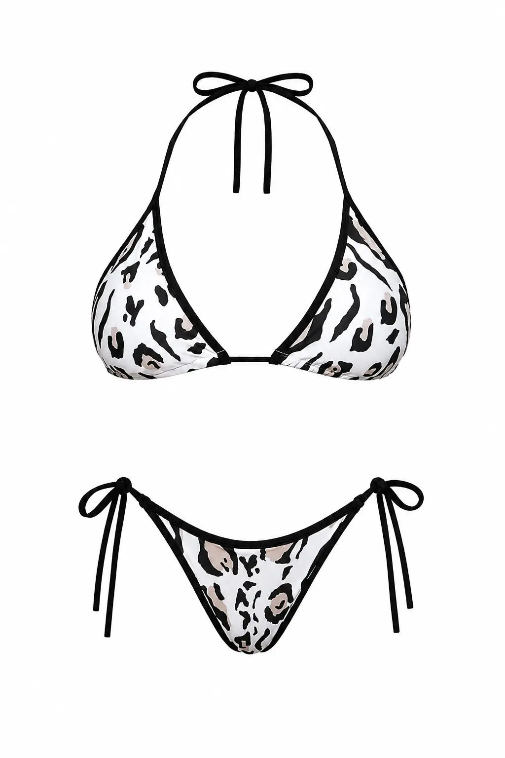 BILEYA COUTURE LULU designer leopard-print two-piece swimsuit, 3D front view