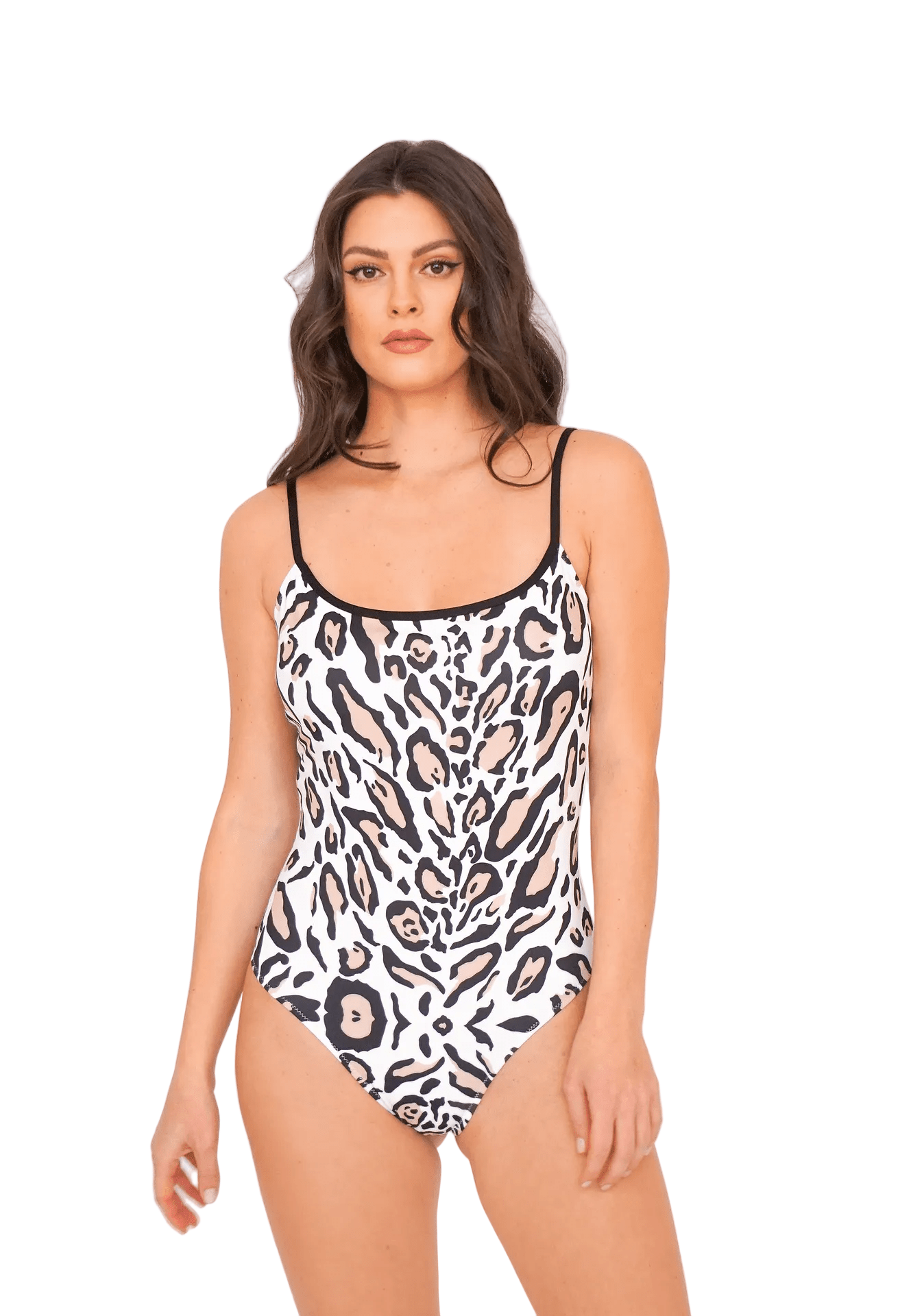 LULU Leopard WHITE One Piece Suit - BILEYA COUTURE