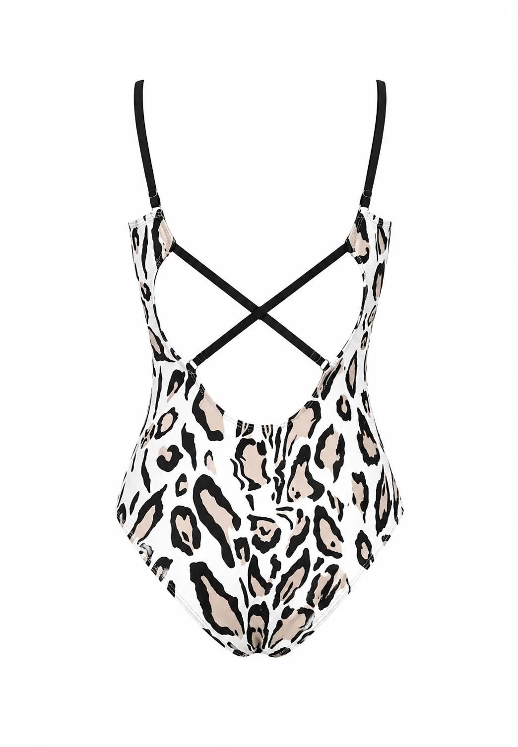 LULU LEOPARD WHITE ONE PIECE SWIMWSUIT - BILEYA COUTURE