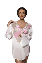 MAGNOLIA Tunic by BILEYA COUTURE – luxury floral beach tunic with elegant high-end resort wear and tropical style