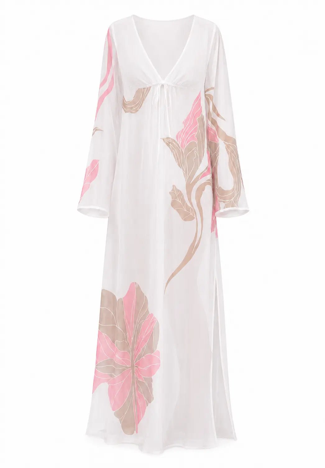 MAGNOLIA WHITE LONG BEACH DRESS - BILEYA COUTURE