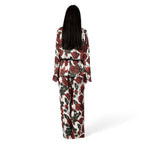 MALENA Shirt back view by BILEYA COUTURE – luxury floral silk shirt with flowing silhouette and boutique elegance