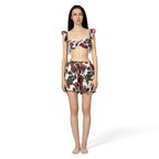 MALENA Shorts by BILEYA COUTURE – luxury floral silk shorts with elegant silhouette and high-end resort wear