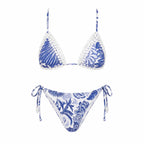 MORGANA BLUE BIKINI TWO PIECES SET - BILEYA COUTURE