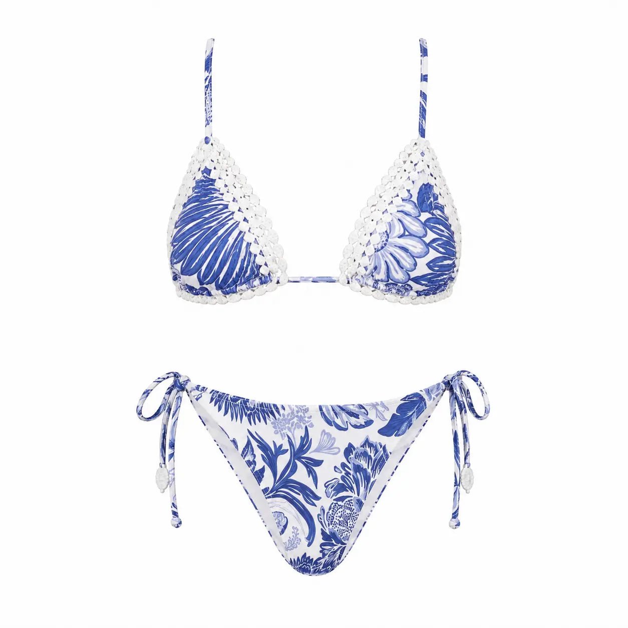 MORGANA BLUE BIKINI TWO PIECES SET - BILEYA COUTURE