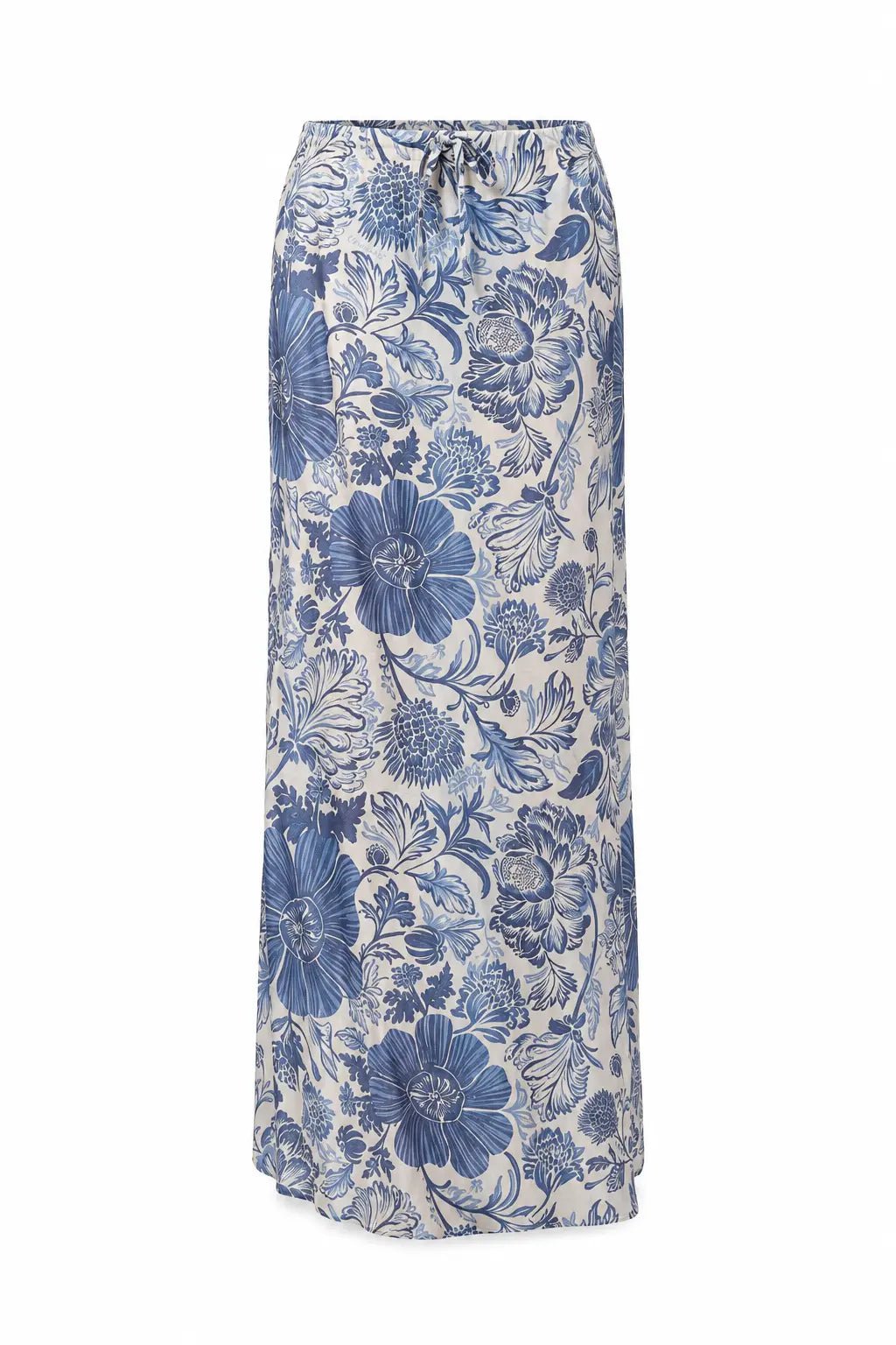 MORGANA BLUE CHIFFON LONG SKIRT - BILEYA COUTURE