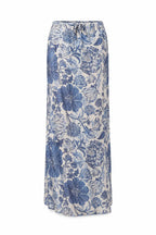 MORGANA BLUE CHIFFON LONG SKIRT - BILEYA COUTURE