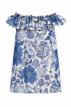 MORGANA BLUE CHIFFON SILK TUNIC - BILEYA COUTURE