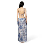 MORGANA Long Skirt back view by BILEYA COUTURE – flowing silk chiffon skirt with luxury resort style and feminine silhouette