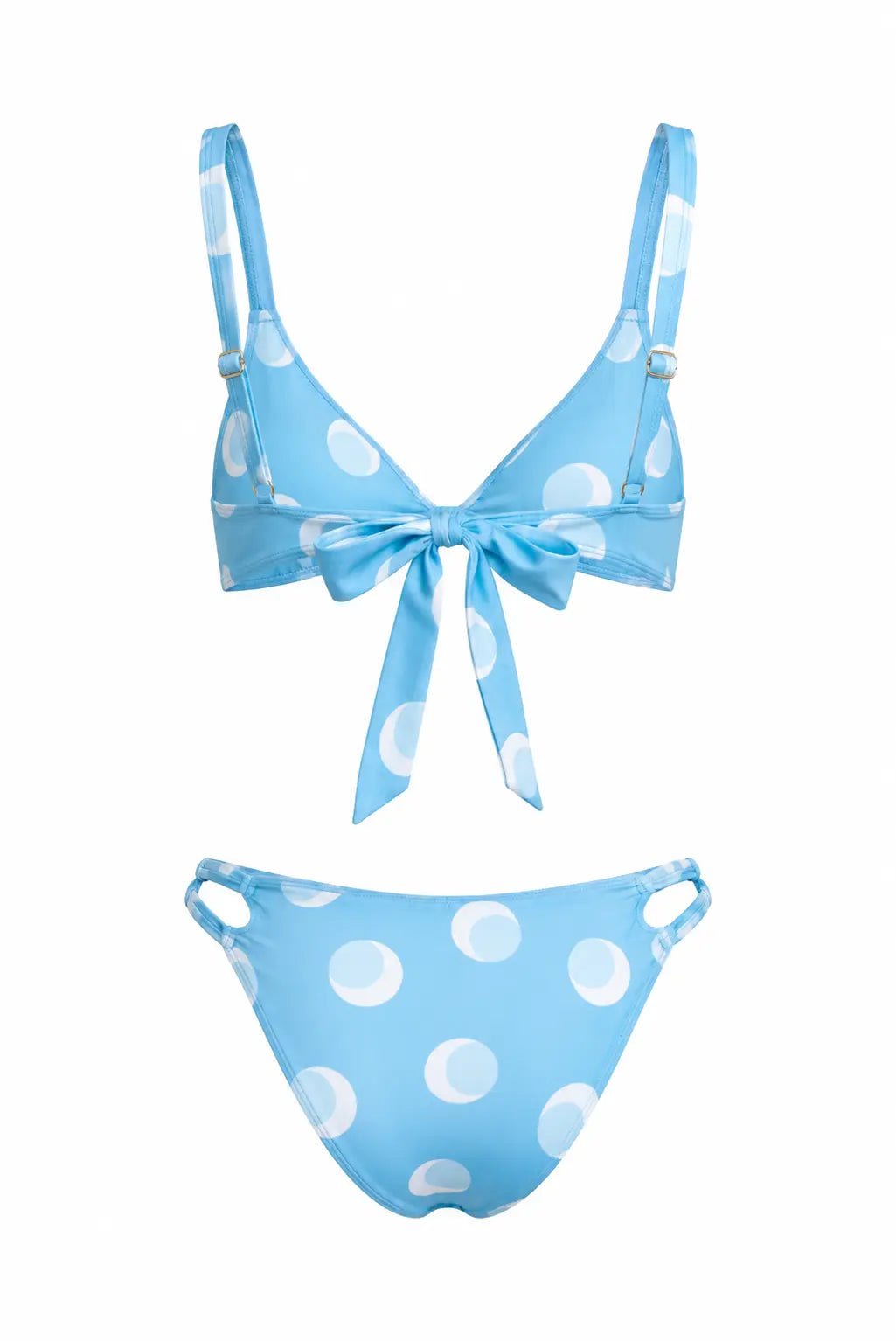 POLKA BLUE TWO PIECES SWIMSUIT - BILEYA COUTURE