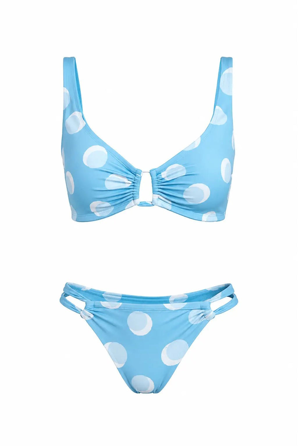 POLKA BLUE TWO PIECES SWIMSUIT - BILEYA COUTURE