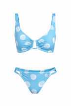 POLKA BLUE TWO PIECES SWIMSUIT - BILEYA COUTURE