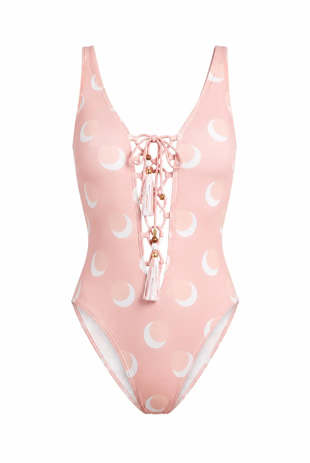 POLKA PINK ONE PIECES SWIMSUIT - BILEYA COUTURE
