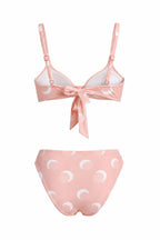 POLKA PINK TWO PIECES SWIMSUIT - BILEYA COUTURE