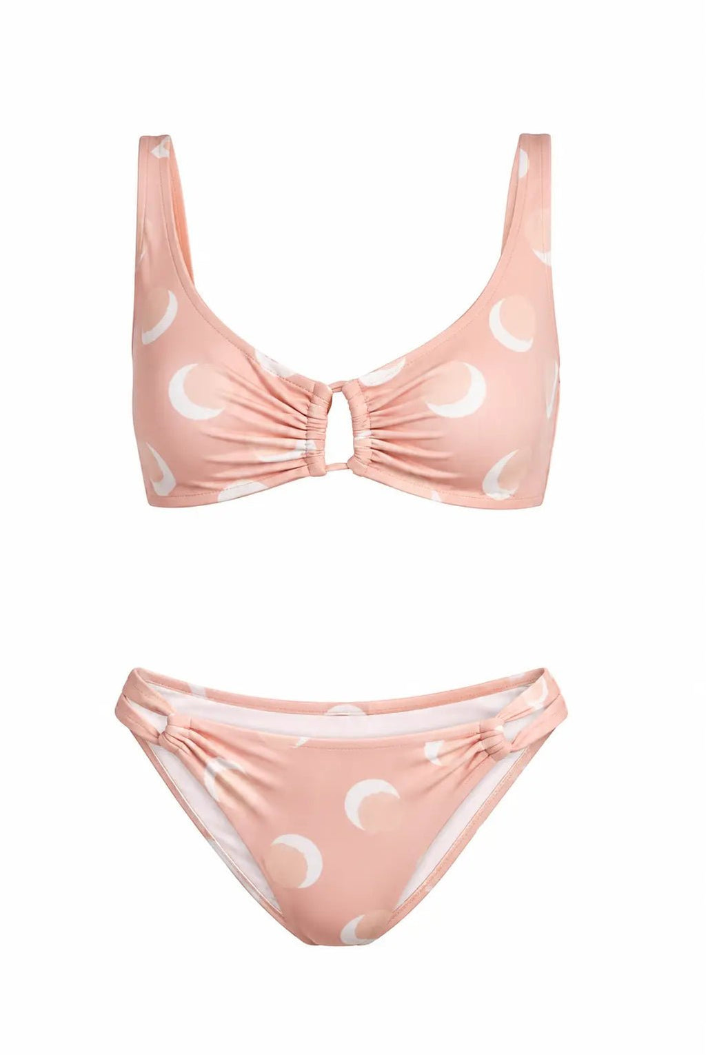 POLKA PINK TWO PIECES SWIMSUIT - BILEYA COUTURE