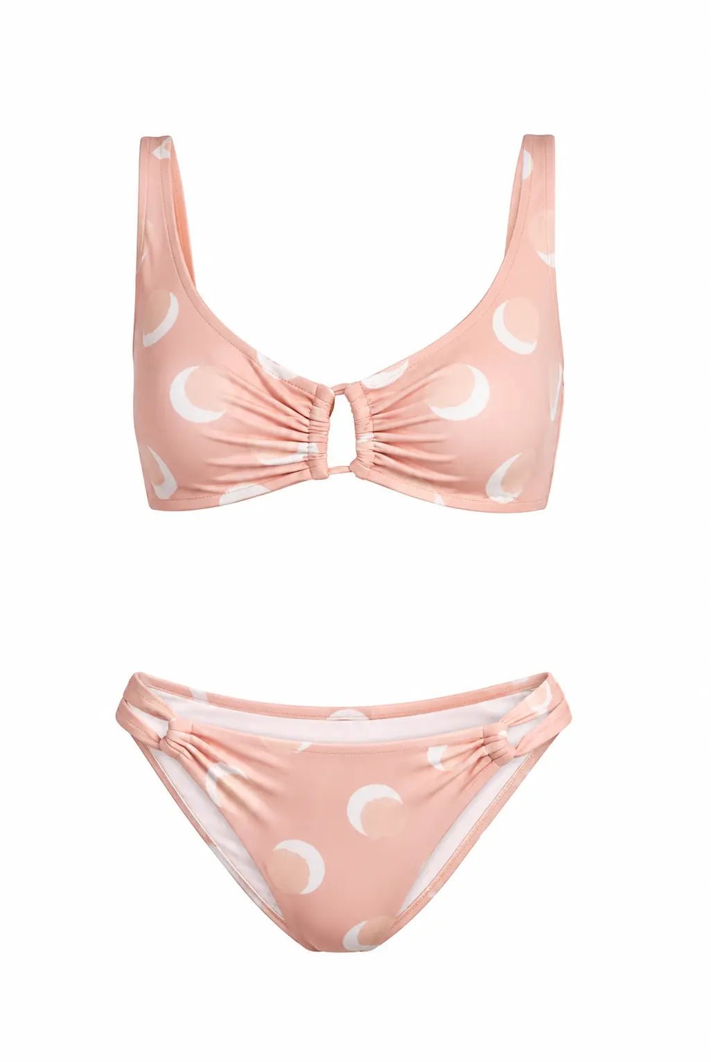POLKA PINK TWO PIECES SWIMSUIT - BILEYA COUTURE