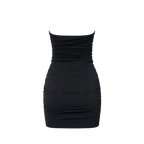 BILEYA COUTURE ROSALI BLACK high-end luxury designer short dress 3D back view