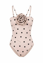ROSETTA BEIGE ONE PIECE SWIMSUIT - BILEYA COUTURE