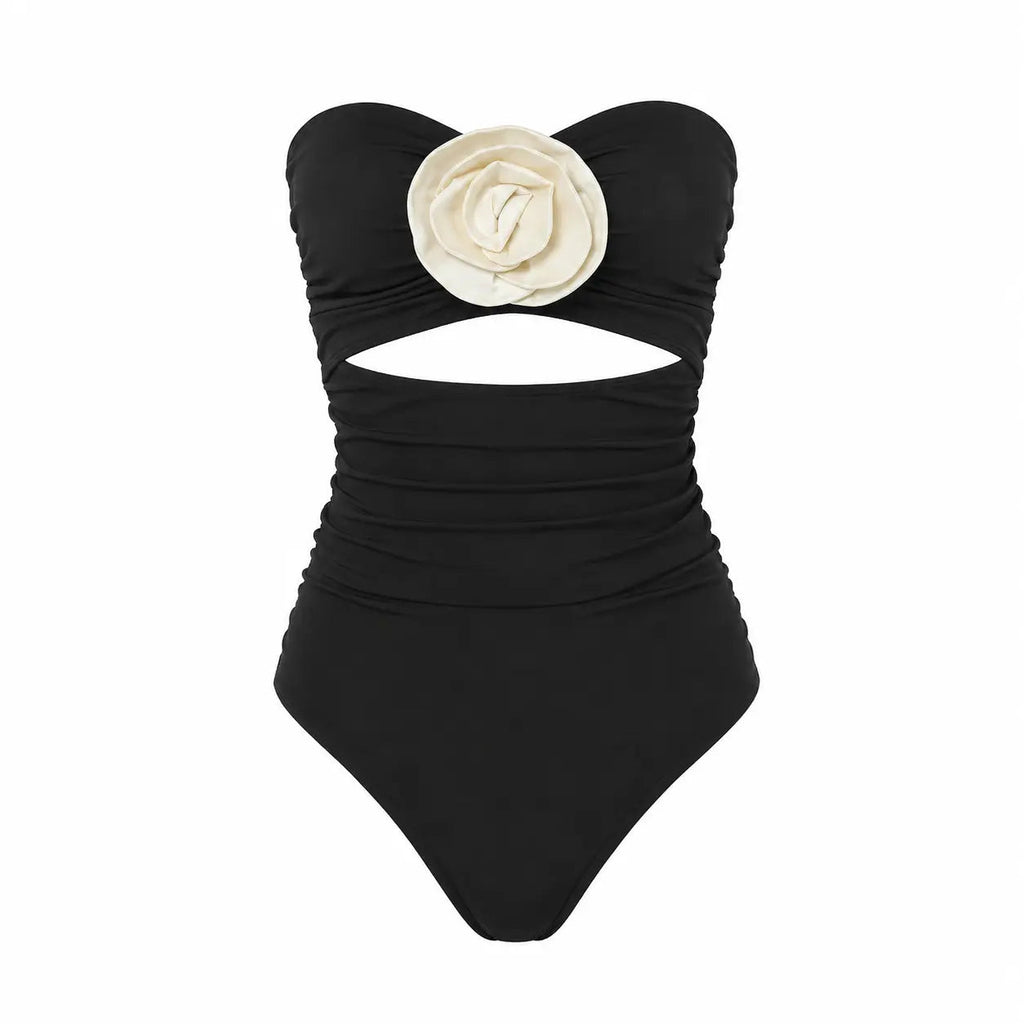 ROZALI BLACK ONE PIECE SWIMSUIT - BILEYA COUTURE