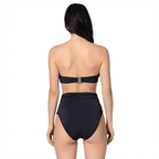 ROZALI BLACK Two Pieces back view by BILEYA COUTURE – designer black bikini and luxury beachwear style