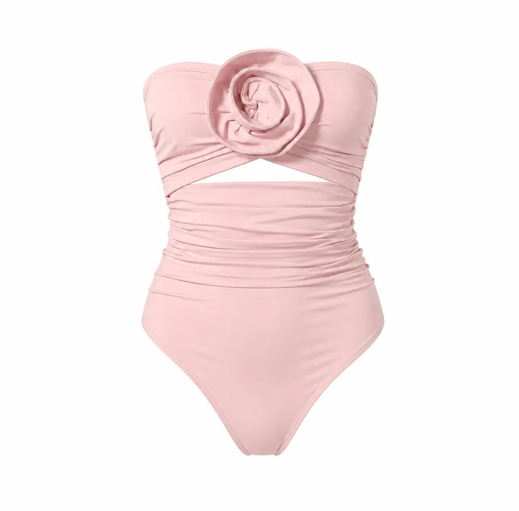 ROZALI PINK ONE PIECE SWIMSUIT - BILEYA COUTURE