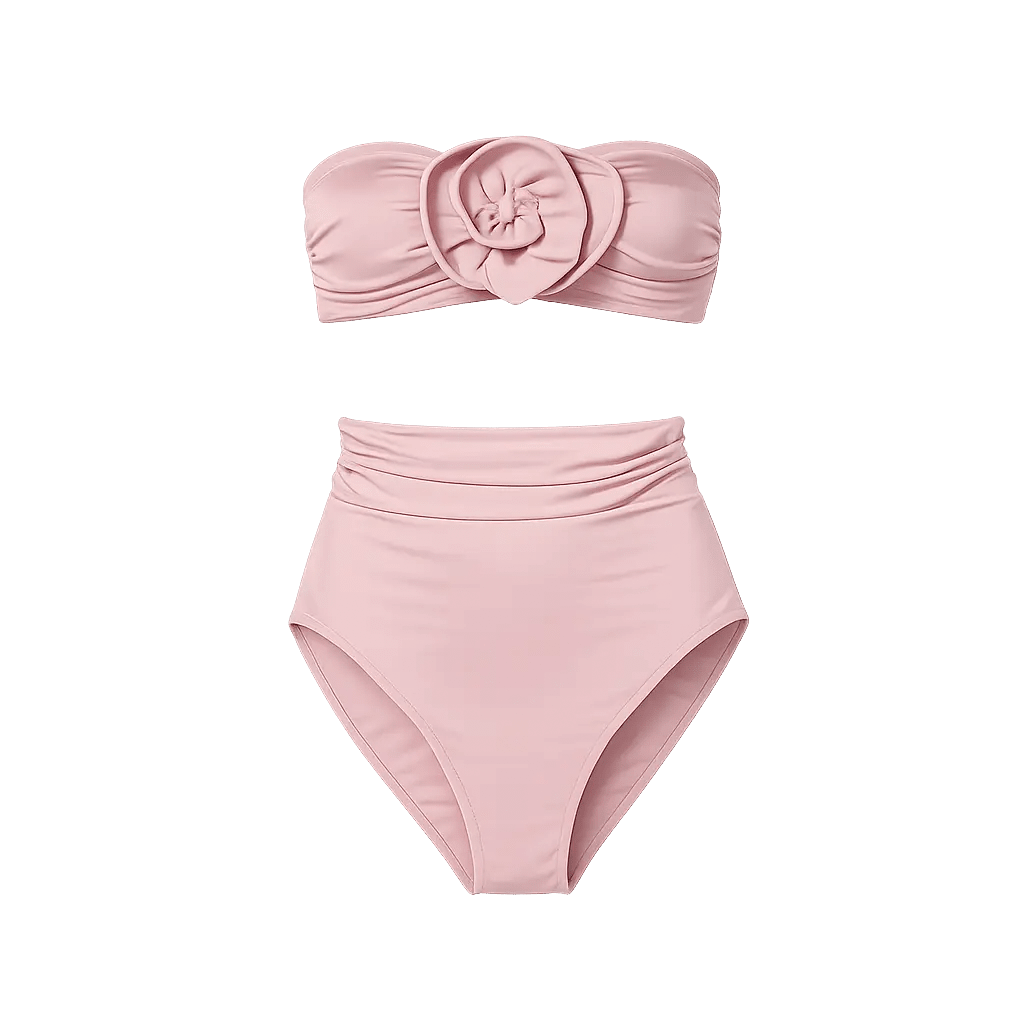 ROZALI PINK TWO PIECES SWIMSUIT - BILEYA COUTURE