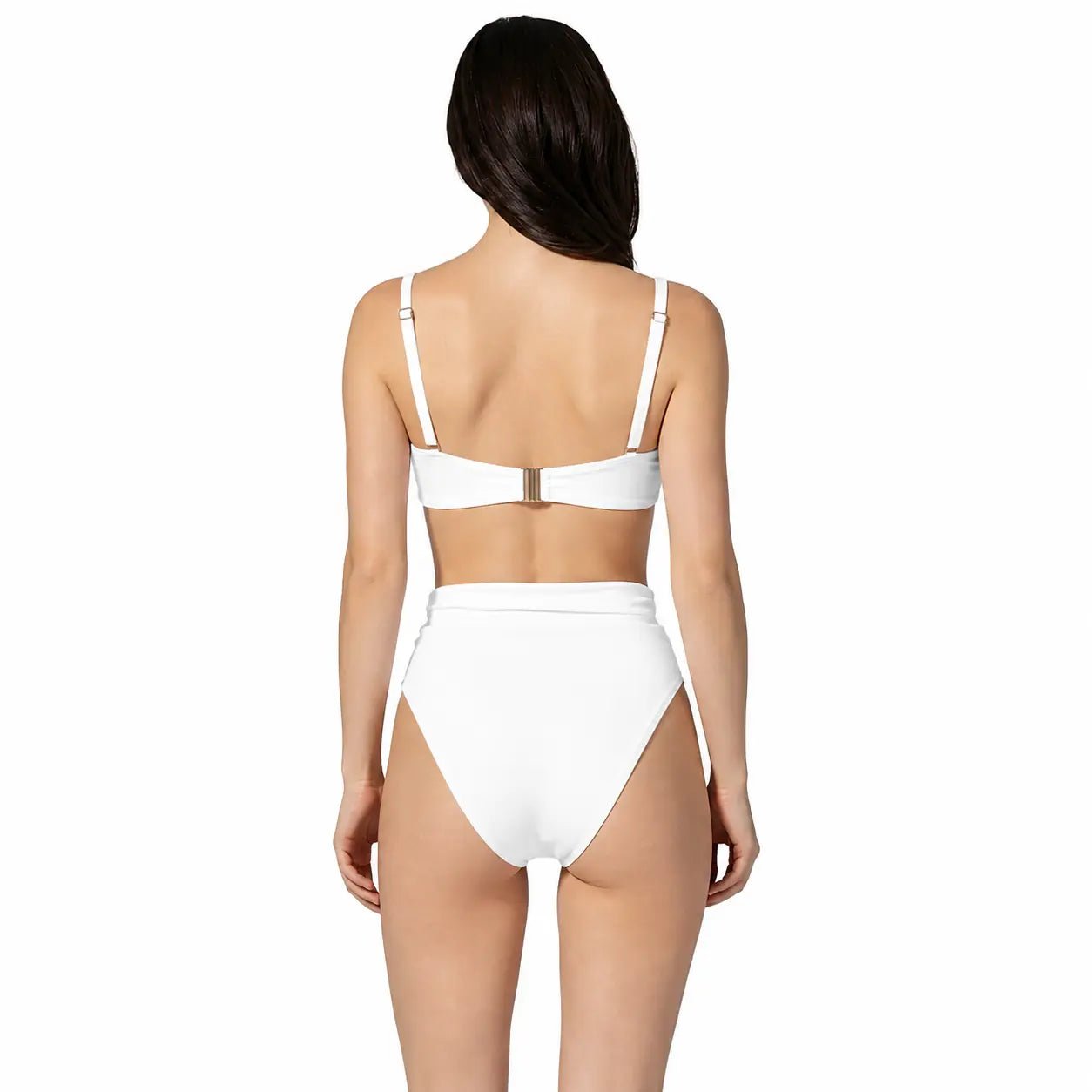 ROZALI WHITE TWO PIECES SWIMSUIT - BILEYA COUTURE