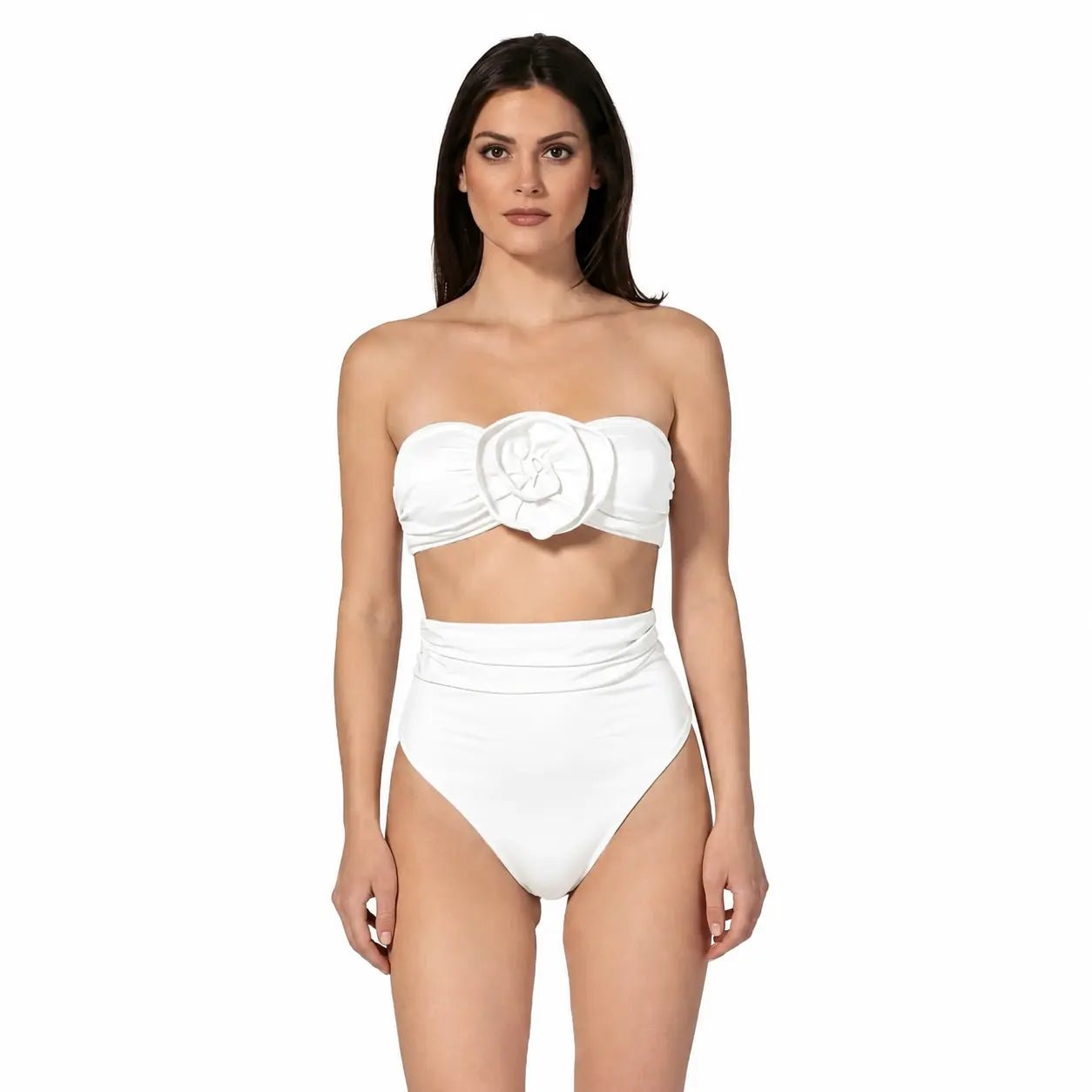 ROZALI WHITE TWO PIECES SWIMSUIT - BILEYA COUTURE
