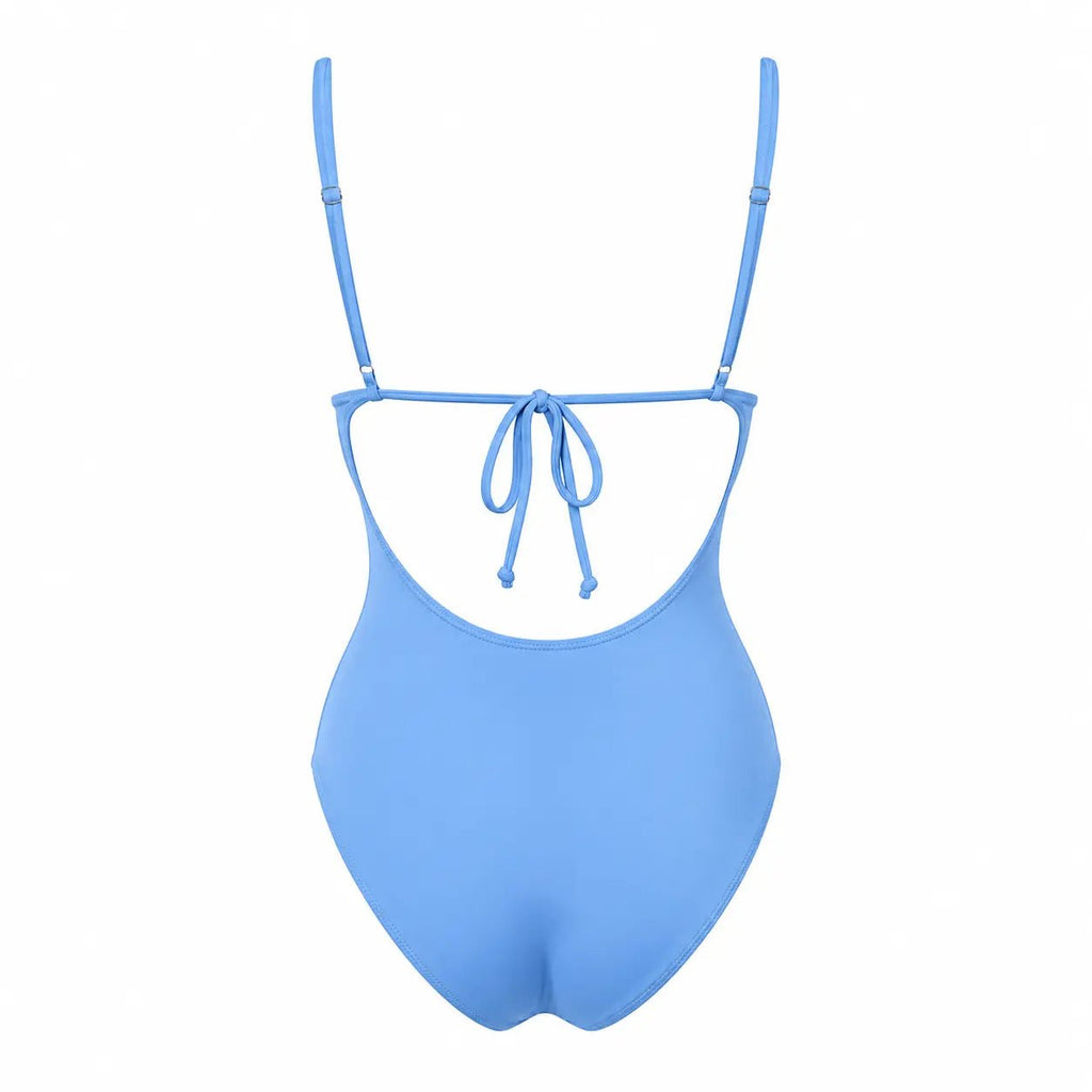 SAMARA blue swimsuit with thin straps by BILEYA COUTURE
